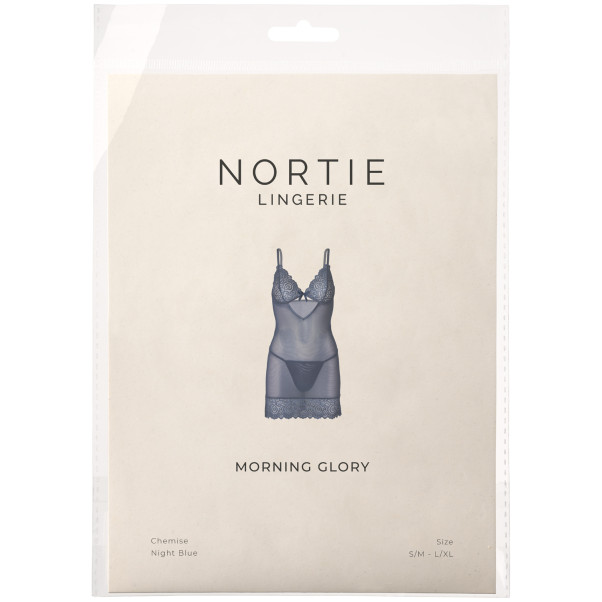 NORTIE Morning Glory Night Blue Babydoll Set
