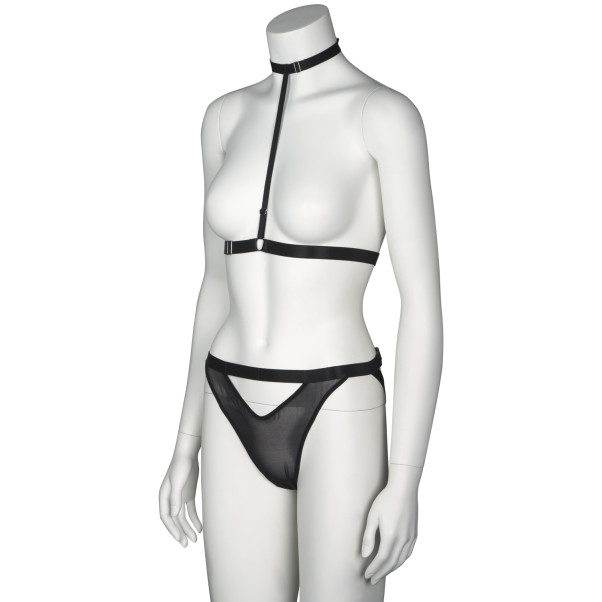 NORTIE Kinky Open Back Slipje en Choker Harnas