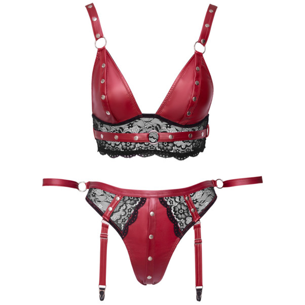 Cottelli Red Bondage BH Set
