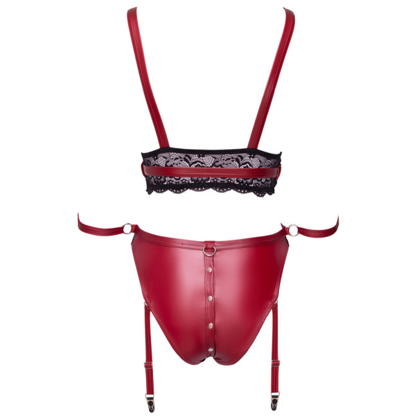Cottelli Red Bondage BH Set