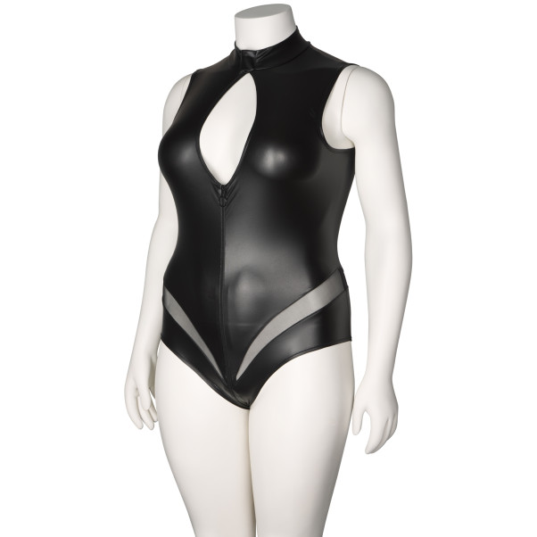 NORTIE Fetish Wetlook Kruisloze Body Plus Size