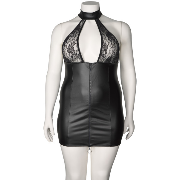 NORTIE Fetish Wetlook Halternek Jurk Plus Size