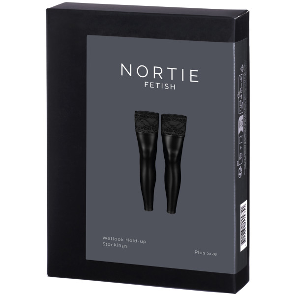 NORTIE Fetish Wetlook Hold-up Kousen Plus Size