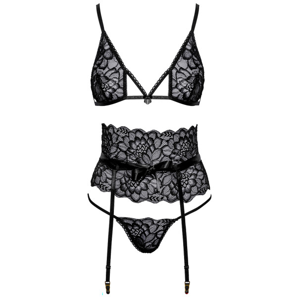 kissable Black BH en Jarretel Set
