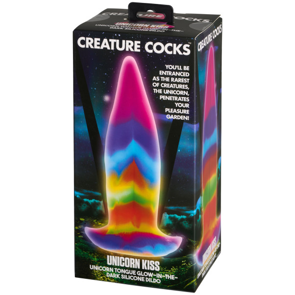 Creature Cocks Unicorn Kiss Glow in the Dark Dildo met Zuignap 21,5 cm