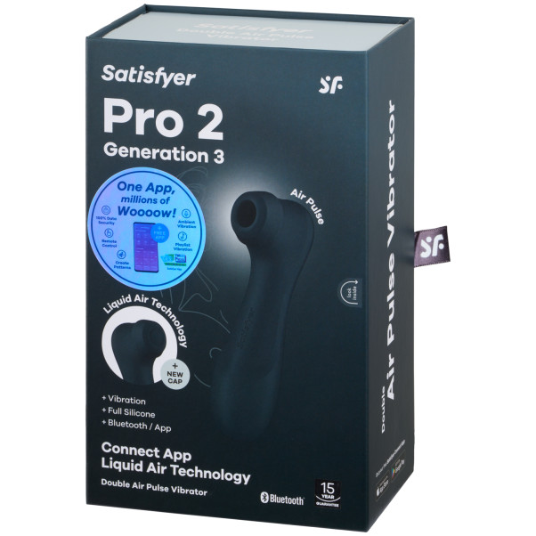 Satisfyer Pro 2 Generation 3 Black Liquid Air Luchtdruk Vibrator met App
