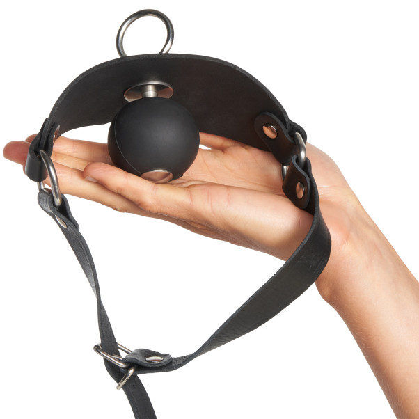 Black Label Super Leren Ballgag met O-ring