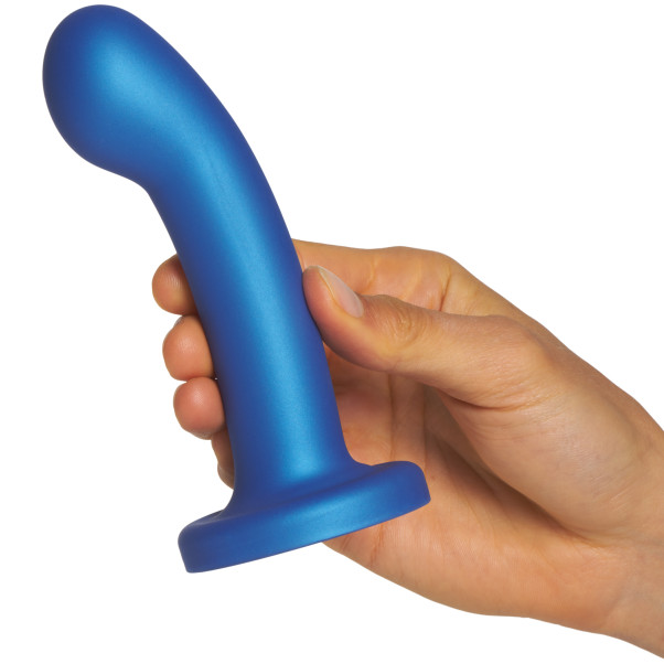 baseks Metallic Blue G-Spot Dildo met Zuignap 14,1 cm