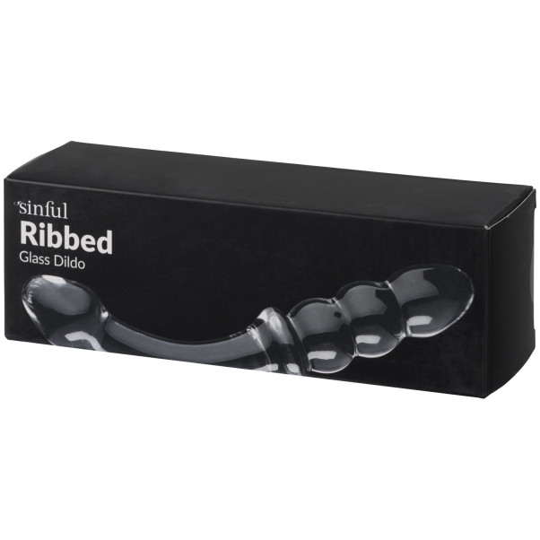 Sinful Ribbed Glazen Dildo