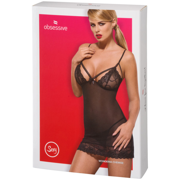 Obsessive Wonderia Black Chemise Set