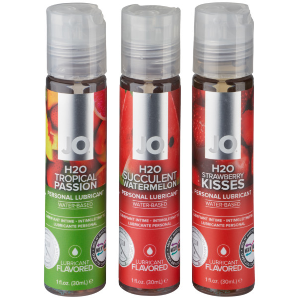 System JO Tri Me Set Gearomatiseerde Glijmiddelen op Waterbasis 3 x 30 ml