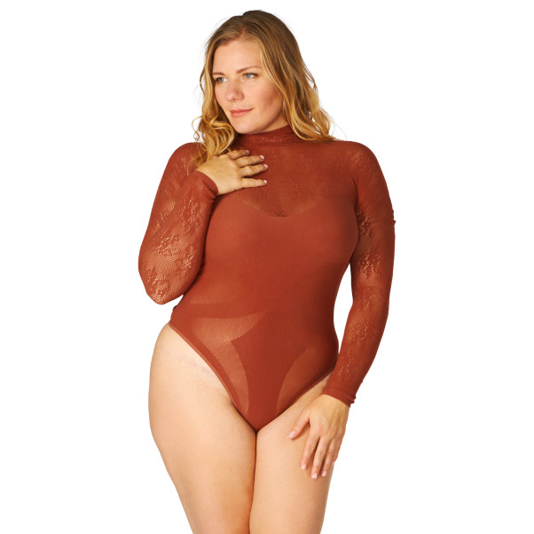 NORTIE Blossom Esme Rust Bodystocking Plus Size