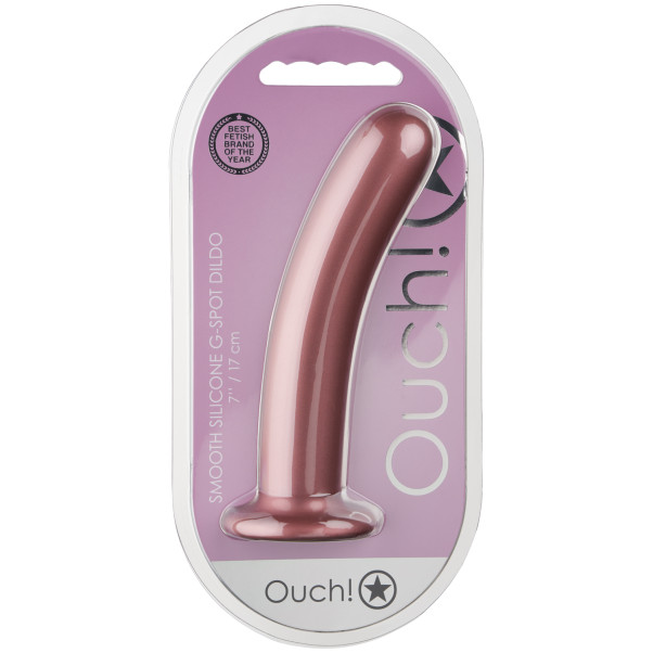 Ouch! Smooth Siliconen G-Spot Dildo met Zuignap 17 cm