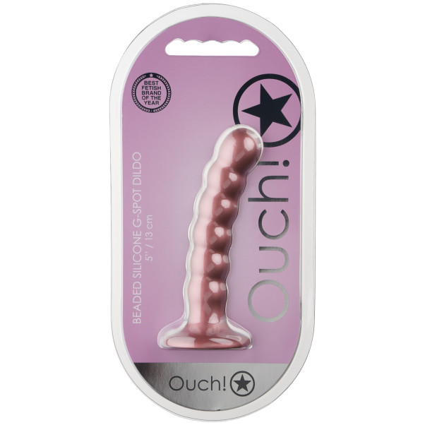Ouch! Beaded Siliconen G-Spot Dildo met Zuignap 13 cm