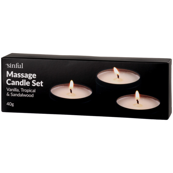 Sinful Massagekaars Set 3 x 40 g
