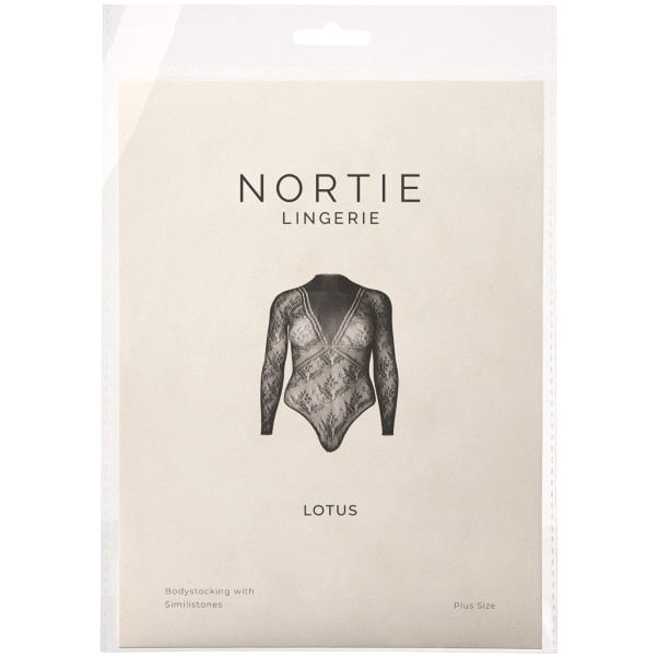 NORTIE Lotus Bodystocking met Simili Steentjes Plus Size