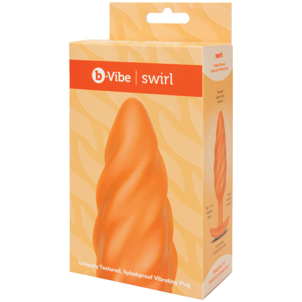 B-Vibe Swirl Textured Vibrating Anal Plug - 29024