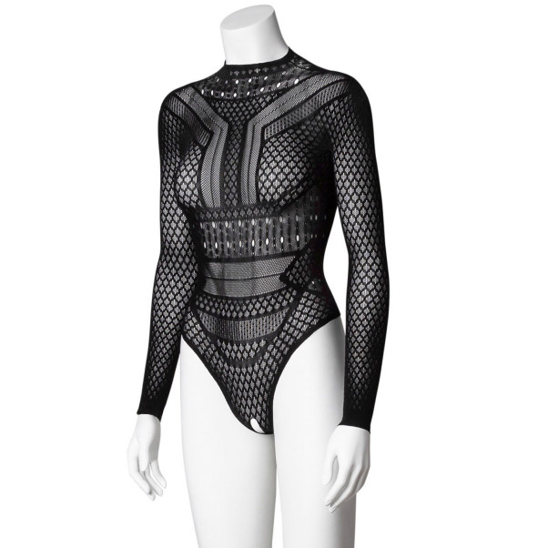 NORTIE Gry Kruisloze Bodystocking met Lange Mouwen