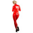 Late X Latex Catsuit met Lange Mouwen Rood