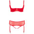 Cottelli Beha met Halve Cups Set Rood Plus Size