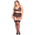 Seven til Midnight Sweet Rose Zwarte Bh Set in Plus Size