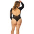 NORTIE Gry Kruisloze Bodystocking Plus Size