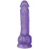 baseks Glitter Purple Balls Dildo met Zuignap 21,5 cm