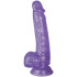 baseks Glitter Purple Balls Dildo met Zuignap 21,5 cm