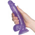 baseks Glitter Purple Balls Dildo met Zuignap 21,5 cm