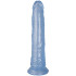 baseks Glitter Blue Dildo met Zuignap 20,5 cm