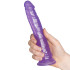 baseks Purple Glitter Dildo met Zuignap 20,5 cm