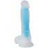 baseks Glow in the Dark Blue Dildo met Zuignap 21,5 cm