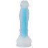 baseks Glow in the Dark Blue Dildo met Zuignap 21,5 cm