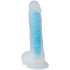 baseks Glow in the Dark Blue Dildo met Zuignap 21,5 cm