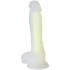 baseks Glow in the Dark Yellow Dildo met Zuignap 21,5 cm