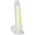 baseks Glow in the Dark Yellow Dildo met Zuignap 21,5 cm