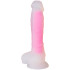 baseks Glow in the Dark Pink Dildo met Zuignap 21,5 cm