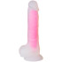 baseks Glow in the Dark Pink Dildo met Zuignap 21,5 cm