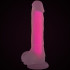 baseks Glow in the Dark Pink Dildo met Zuignap 21,5 cm