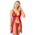 NORTIE Gro Rode Kanten Babydoll Set
