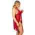 NORTIE Gro Rode Kanten Babydoll Set Plus Size