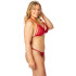 NORTIE Friia Red BH en Kruisloze G-string Set Plus Size