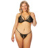 NORTIE Friia Black Triangel BH en Kruisloze  G-string Set Plus Size