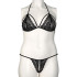 NORTIE Friia Black Triangel BH en Kruisloze  G-string Set Plus Size