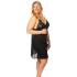 NORTIE Gro Black Kanten Babydoll Set Plus Size