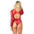 NORTIE Riga Red Kanten Kruisloze Bodystocking