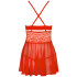 Obsessive Rode Babydoll-set van Mesh