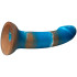 baseks Copper Blue Silicone Dildo met Zuignap 18 cm