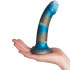 baseks Copper Blue Silicone Dildo met Zuignap 18 cm