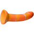 baseks Orange Sunset Siliconen Dildo met Zuignap 18 cm